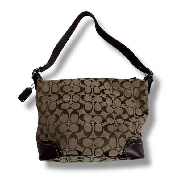 Coach M0732-F10906 Soho Hobo Shoulder Bag Brown Tan Medium Purse - Picture 4 of 12